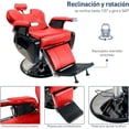 thumbnail image 2 of Sillón de Barbero Bluelander Diseño Europeo Rojo, 2 of 5