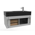 thumbnail image 5 of Amazon 36" Gray Wood Floating Vanity with Black Left Top in Brushed Trim, 5 of 8