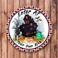 thumbnail image 2 of Compre 2 y consiga un 10% de descuento Halloween Welcome Door Sign, Halloween Decoration, Round Wooden Door Hanger, Hanging Sign, Halloween Wall Hanging, Sign For Home Indoor, 2 of 3
