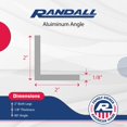 thumbnail image 4 of 92" - 2"W x 1/8"T Clear Anodized Aluminum Angle Made in USA, 4 of 4