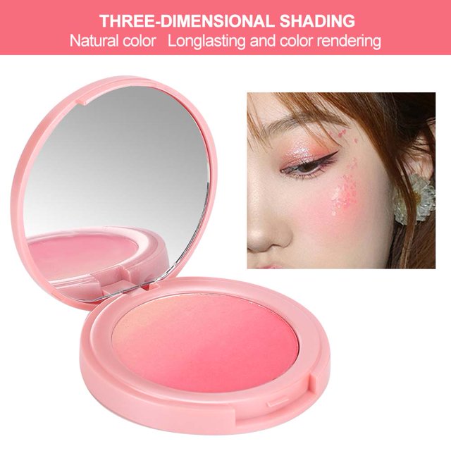 Maquillaje facial Rubor en polvo Colorete degradado Multicolor Mezclado Mate Mineral Rubor Rubor Cosmético de larga duración Polvo para mejillas Belleza facial Maquillaje ANGGREK Otros
