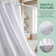 thumbnail image 5 of REGALWOVEN Modern Waffle Weave Shower Curtain with 12 Hooks Waterproof for Bathroom White 71"W x 71"L, 5 of 5