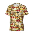 thumbnail image 5 of Vsdgher Vehicles Print Men's Dry Fit Mesh Athletic Shirts Moisture Wicking Tennis T-Shirt Tops, 5 of 9