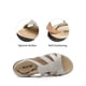 thumbnail image 4 of Sandalias Planas Elegantes para Mujer DREAM PAIRS con Punta Abierta y Tira Elástica Talla 11, 4 of 7