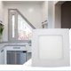 thumbnail image 4 of Ounissouiy Panel de luz LED de forma cuadrada empotrada de 18W Lámpara blanca cálida Downlight AC 85-265V Iluminación y accesorios Ounissouiy HA020256-00, 4 of 6