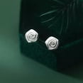 thumbnail image 3 of K-KED Pair 925 Solid Sterling Silver Rose Flower stud earrings, 3 of 6