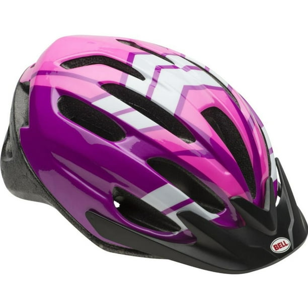 purple bicycle helmet