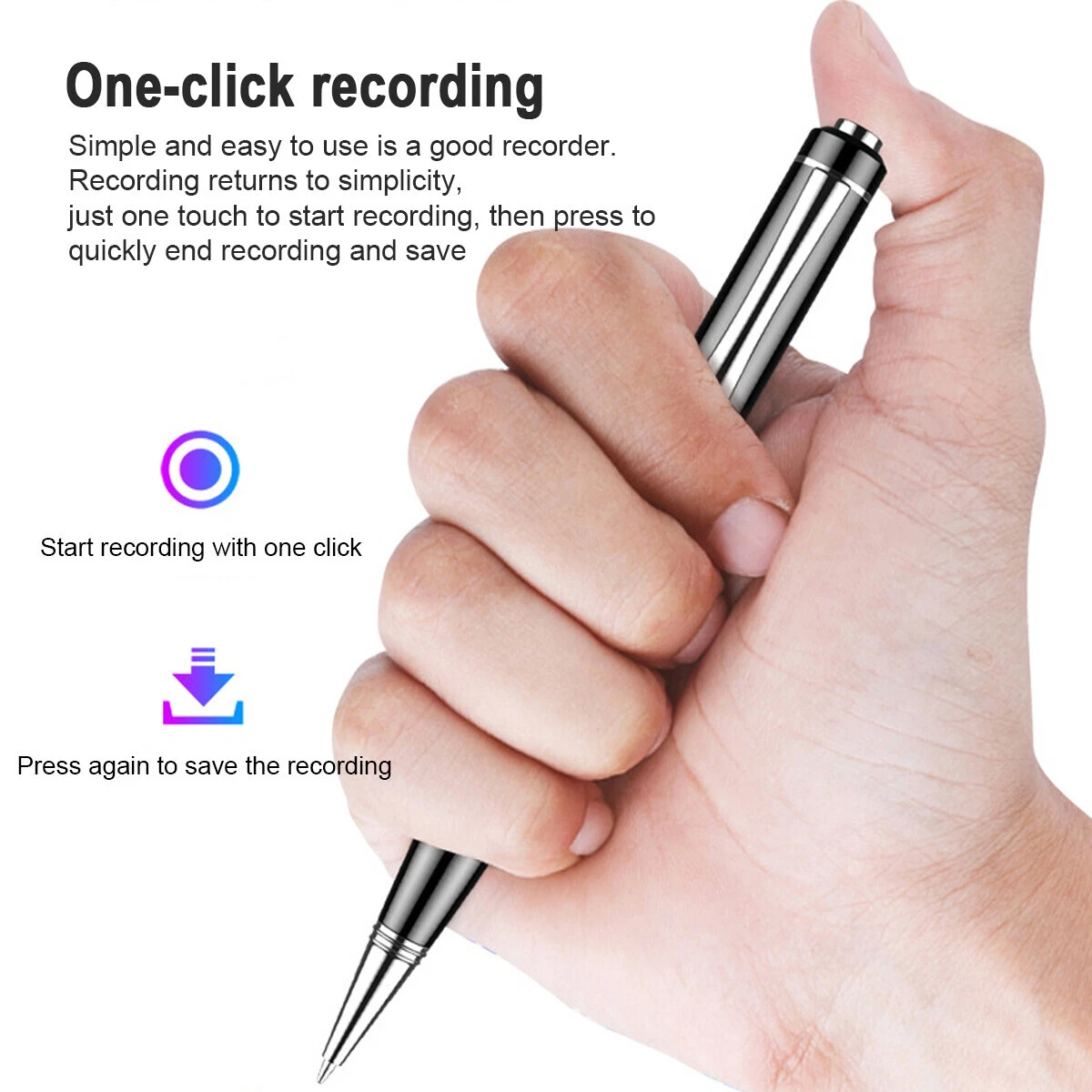 32gb Spy Digital Voice Activated Recorder Device Mini Hidden Audio Recording Pen