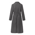 thumbnail image 7 of VEKDONE Clearance 2024 Women Elegant Notched Collar Solid Color Mid-Length Double Breasted Slim Fit Wool Blend Trench Pea Coat Overcoat Dark Gray S, 7 of 7