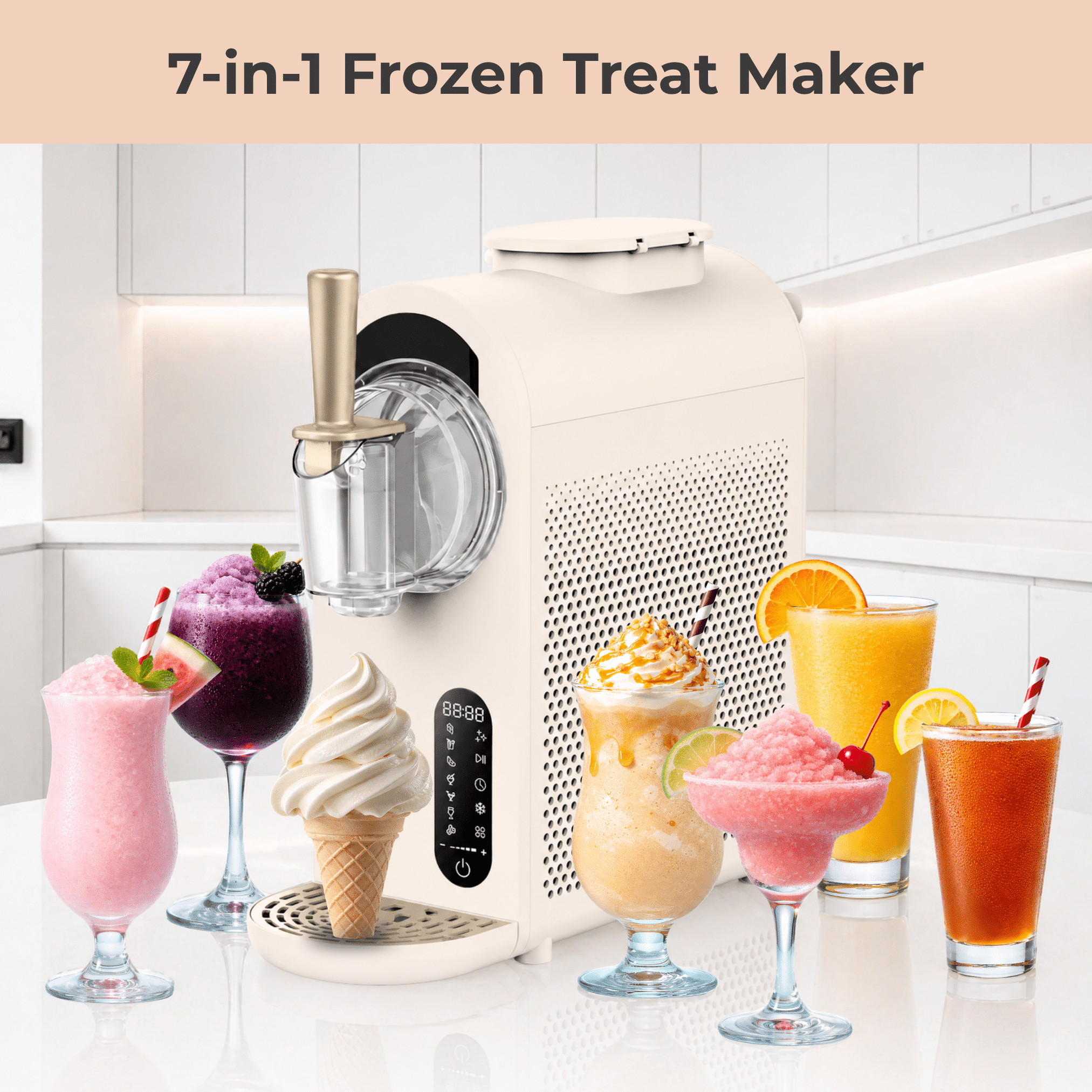 Whynter, Upright Ice Cream Maker, 2.1 qt, Stainless Steel