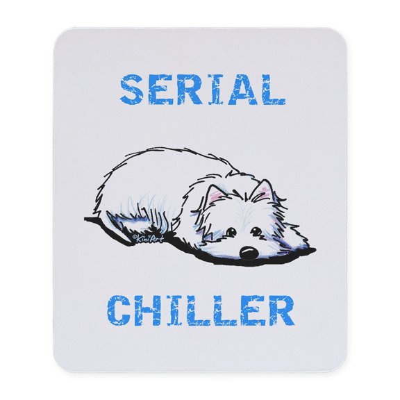 CafePress - Westie Serial Chiller Mousepad - Non-slip Rubber Mousepad, Gaming Mouse Pad