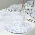 thumbnail image 5 of Set of 24 French Toile Charger Plates, 13" Lavender Floral Acrylic Round Plates for Wedding Reception Dinner Party Decor,Durable Stylish Tableware, 5 of 9