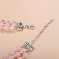 thumbnail image 6 of 3-layered Crystal Beads Cluster Necklace with Earrings 20s Flapper Necklace Accessories Fashion Costume Accessories for Women (Pink), 6 of 6