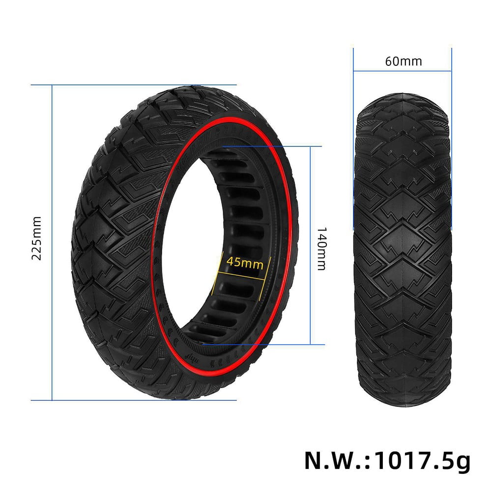 Ana 9.5 inch 9.5*2.50 Off-Road Solid TIre for NIU KQI3 Electric Scooter 9.5x2.50