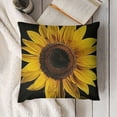 thumbnail image 3 of YINGXI Sunflower Decorations Pillow Cover Blossom Black and Yellow Farmhouse Decor Throw Pillow Cases Cushion Cover Home Decoration 24x24in, 3 of 5