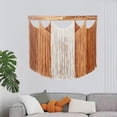 thumbnail image 2 of Jiibva Macrame Wall Hanging Boho Handmade Woven Tapestry Tassel Craft Ornament Wall Art Natural Cotton Rope Bohemian Chic Wall Decor, 2 of 7