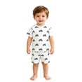 thumbnail image 3 of Gyexs Boys Cotton Shorts Set 2 Piece Summer Clothes Toddler Motorcycle Prints Cute Outfits White, 7-8 Years, 3 of 4