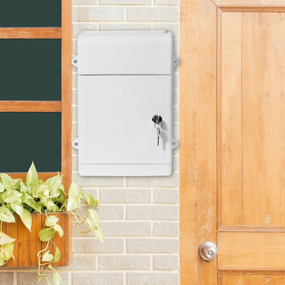 LOLIPPYY 2- Mount Letter Box Set, Plastic and Metal Mailbox for Collection, Weatherproof and Rainproof Design