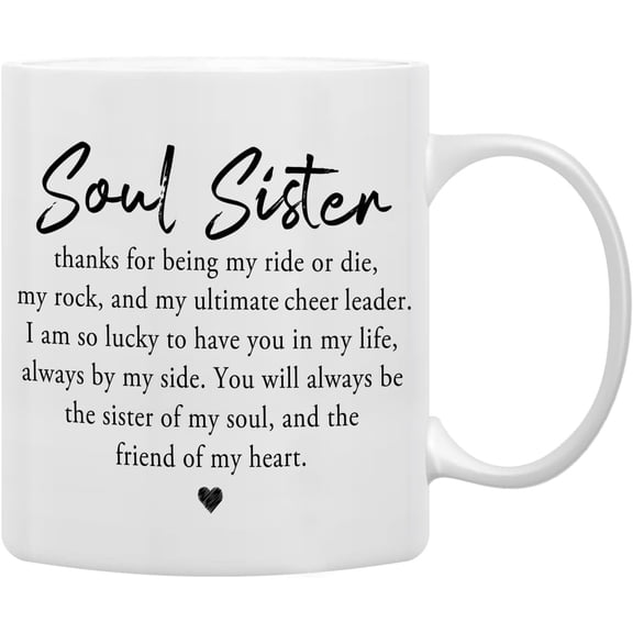 Soul Sister Definition 1 Side Mug – Best Friend Gift, Cute BFF Soul Sister Cup