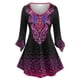thumbnail image 1 of Talla grande Paisley Print Sleeve Henley Tee Rosegal Mangas largas de talla grande, 1 of 5