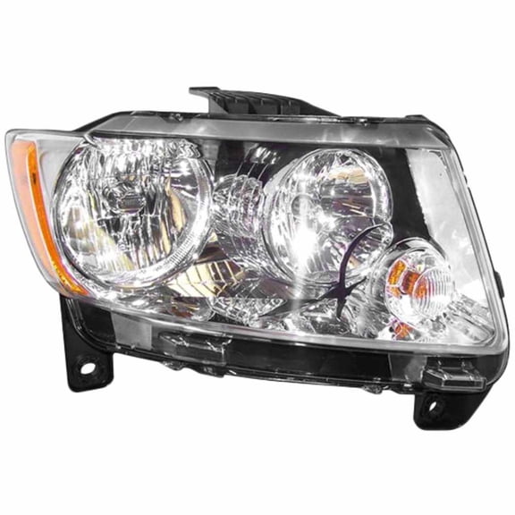 Headlamp Assembly Compatible with 2011-2013 Jeep Grand Cherokee HALOGEN CR55079378AE