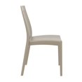 thumbnail image 6 of Pemberly Row Contemporary Outdoor Patio Dining Chair in Taupe, 6 of 12