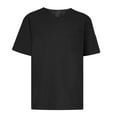 thumbnail image 3 of Mens T Shirts V Neck Short Sleeve Workers Care Pocket Solid Color with Sleeve T-Shirts, 3 of 7