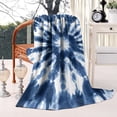 thumbnail image 2 of Blue White Tie Dye Mandala Pattern Blanket,Comfortable Soft Lamb Wool Throw Blanket,All Season,Warm Lightweight Blankets for Sofa Bed Couch Living Room Chair,40"x50", 2 of 4