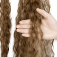 thumbnail image 5 of SAYFUT 22" Wavy Curly Wrap Around Ponytail Extension  Woman Clips in Synthetic Hair Extension Hairpieces Dark Black,120g, 5 of 8