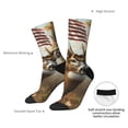 thumbnail image 4 of Fuzoiu American Wildlife Deer Forest Print Athletic Crew Socks for Men & Women,Casual Crew Socks,Above Ankle Crew Socks for Business, Casual, 4 of 6