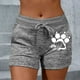 thumbnail image 1 of MKLEKYY Pantalones deportivos para mujer, pantalones de yoga estampados a la moda para mujer, pantalones cortos deportivos casuales con lazo elástico, 1 of 3