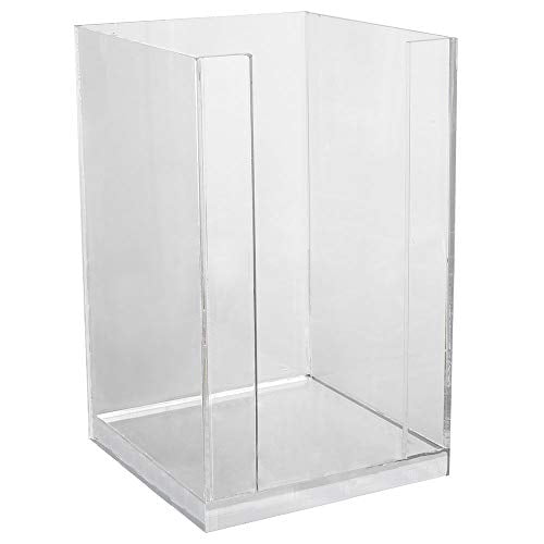 ForPro Distributeur de Tampons Carrés, Distributeur en Acrylique Transparent à Dessus Ouvert, Convient aux Tampons en Coton de 4 Pouces x 4 Pouces, 7 Pouces H x 4.25 Pouces L x 4.25 Pouces L