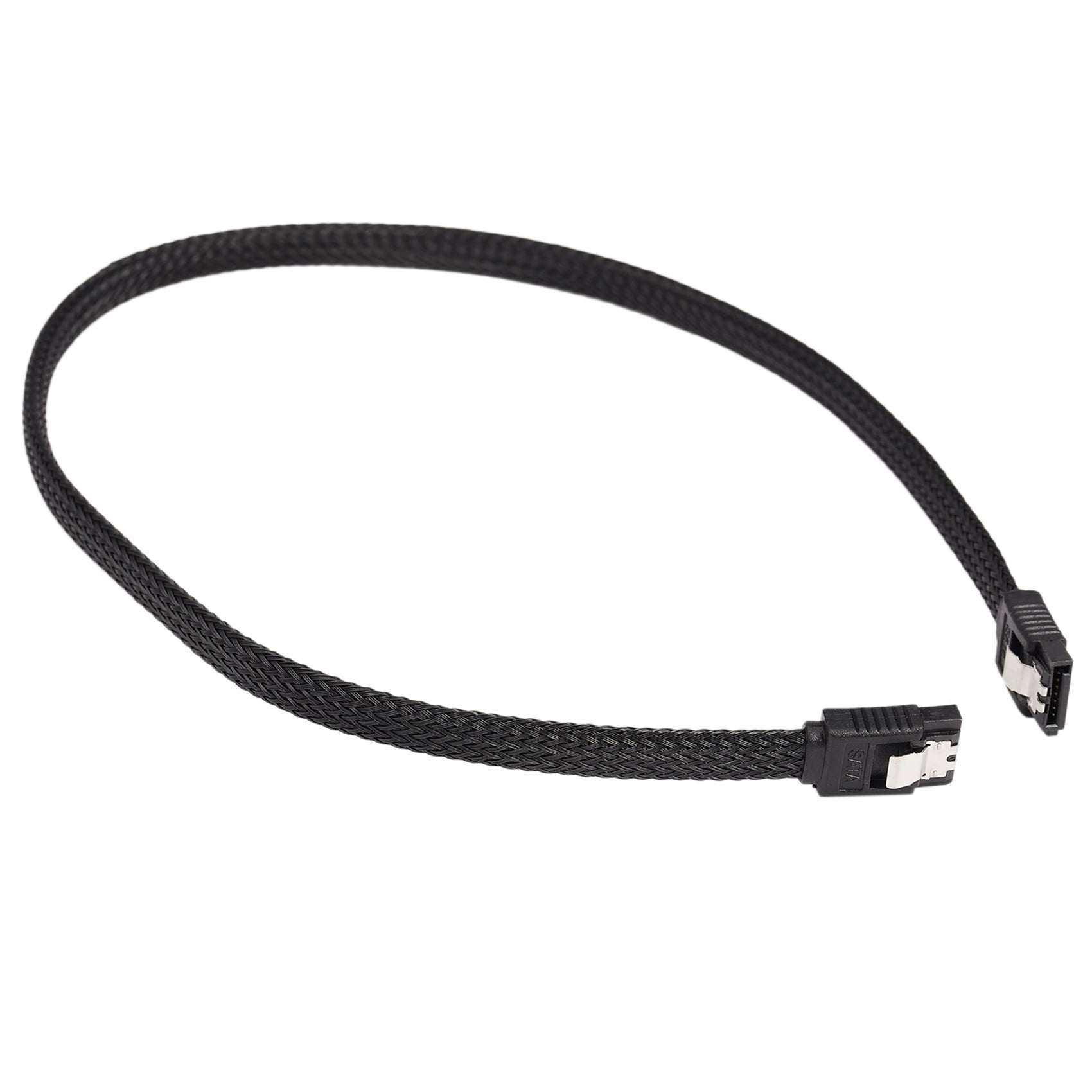 20X 50CM SATA 3.0 III SATA3 7Pin Data Cable 6Gb/S SSD Cables HDD Cord with Nylon Sleeved Premium Version(Black)