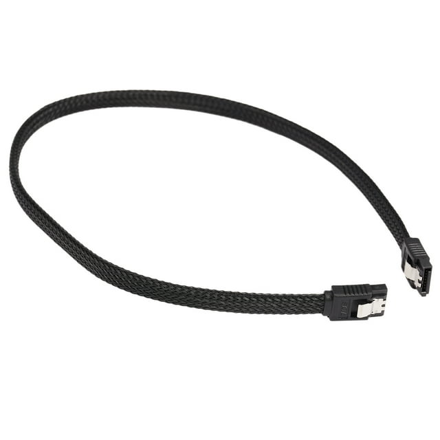 3X 50CM SATA 3.0 III SATA3 7Pin Data Cable 6Gb/S SSD Cables HDD Hard Disk Data Cord Premium Version(Black)