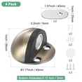 thumbnail image 3 of Uxcell 4-Pack Topes de Puerta Montados en el Suelo, Tope Magnético de Media Cúpula de Acero Inoxidable con Amortiguador de Goma Plástica [Bronce Verde], 3 of 7