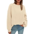 thumbnail image 1 of Buzo PRETTYGARDEN Oversized Cuello Redondo Beige XL, 1 of 6