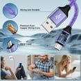 thumbnail image 7 of Micro USB Charger Block Fast Charging, 2 Pack Wall Charger with USB A to Micro Charging Cable 6FT, USB Charger Plug Android Phone Charger High Speed Micro Cable Compatible for Samsung, Android,Purple, 7 of 7