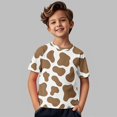 thumbnail image 5 of Coerni Unisex Cow Tee Kids Funny Print Crewneck Short Sleeve Tops Comfy Breathable Summer Casual T Shirt Halloween Animal Dress Up, 5 of 8