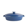 thumbnail image 5 of 10 Strawberry Street Sienna Covered Casserole 10" and 7" Stoneware Bakeware Set of 2, Blue, 5 of 6