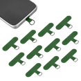 thumbnail image 1 of 12pcs Phone Tether Tab, Universal Phone Lanyard Patch T Shape Cell Phones Strap Replacement Part for Most Smartphone Cases, Dark Green, 1 of 6