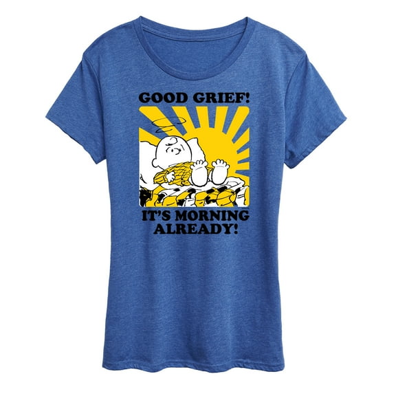 Peanuts - Its Morning Already - Women's Short Sleeve Graphic T-Shirt