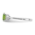 thumbnail image 5 of Auriga Fine Jewelry 14K White Gold Peridot and Diamond Ring for Women Size 7, 5 of 6