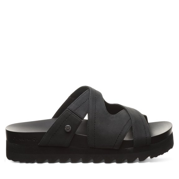 BEARPAW's Women's Crux Black Sandal Size 5 | Women's Sandal | Women's Shoes | Comfortable & Lightweight