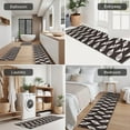 thumbnail image 5 of Black White Geometric Pattern Kitchen Rugs Sets Of 3,Kitchen Runner Rugs Non Skid Washable,Decorative Kitchen Floor Mats for Kitchen,Sink,Laundry,17"x30"+ 17"x47" + 17"x59", 5 of 6