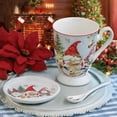 thumbnail image 2 of Bits and Pieces Christmas Gnome Mug Gift Set – 11 oz Porcelain Mug, Saucer & Spoon, Holiday Gnome Decor, Gift Boxed 3-Piece Set, 2 of 9