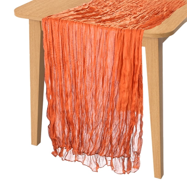 Corredor de mesa de gasa de queso de 14 pies Uxcell, largo, color naranja