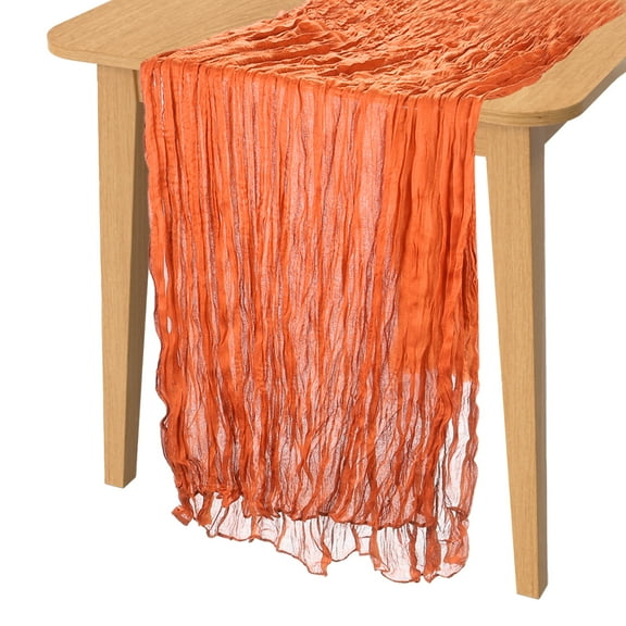 Uxcell 14 Feet Cheesecloth Table Runner Long Bohemia Gauze Cheese Cloth Orange