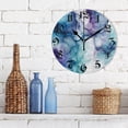 thumbnail image 3 of Wall Clock 10 Inch Silent Non-Ticking 8 Blue and Purple Marble Battery Operated Rustic Retro for Living Room Home Kitchen Bathroom, 3 of 7