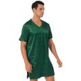 thumbnail image 4 of Bata de dormir para hombre, ropa de dormir, camisón de mujer, batas de satén, camisón con cuello en V, ropa de casa de manga corta, ropa de dormir con abertura lateral, 4 of 5