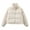 Beige coat for women, variant on clear Usmixi Winter Bomber Jacket for Women Womens Puffer Coat Quilted Lightweight Puffer Jacket Casual Solid Stand Neck Cotton Down Outerwear with Pocket Casual Bomber Jacket